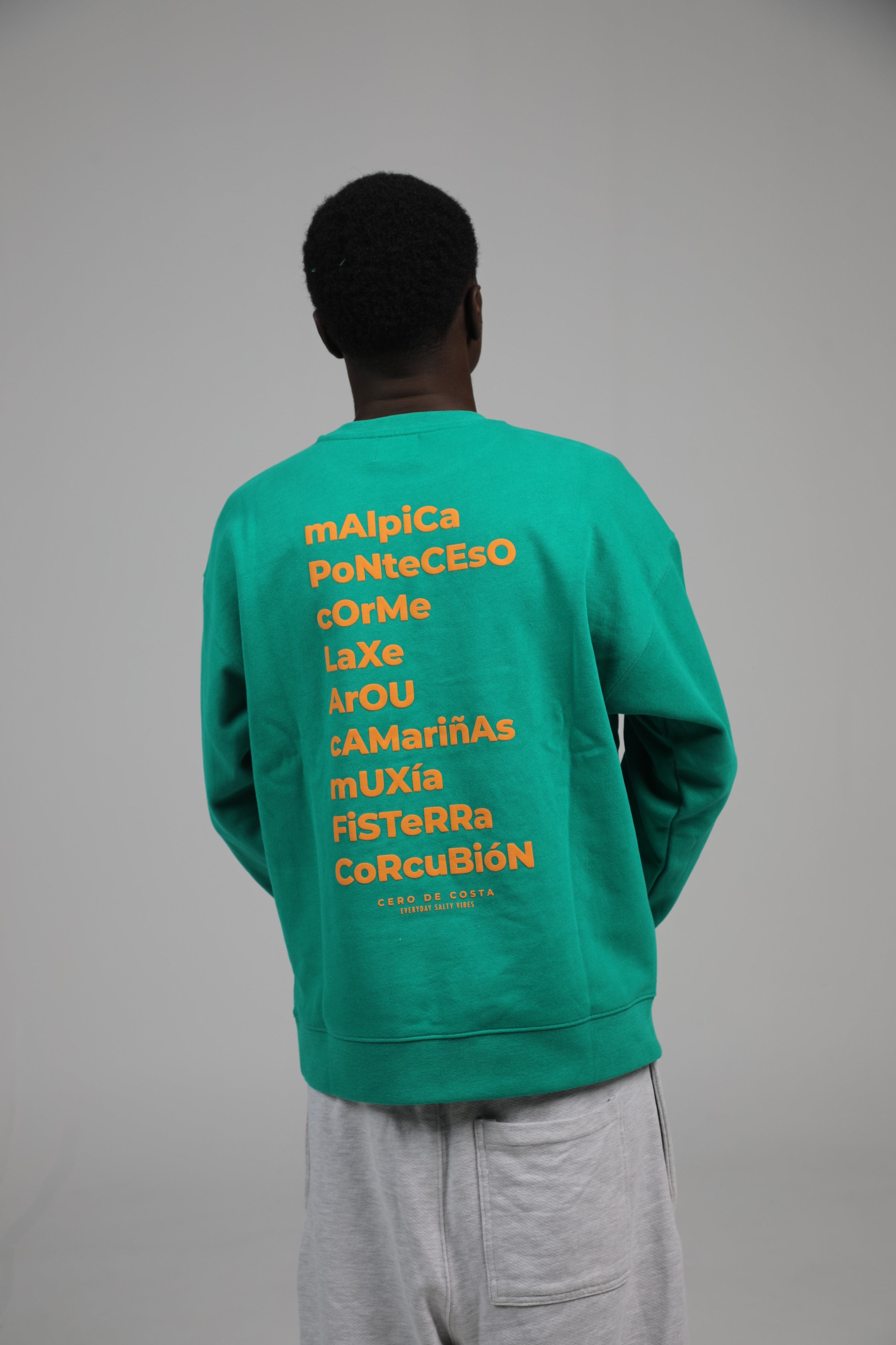 SUDADERA OS FAROS VERDE/NARANJA